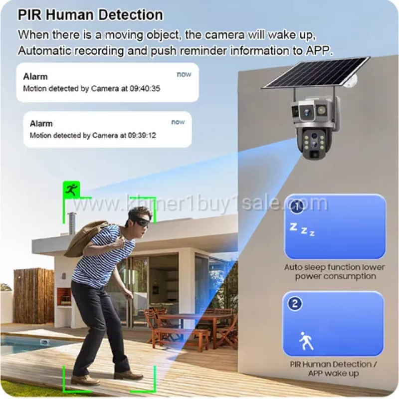 Camera security all in one V380pro 12MP 10X Zoom 4G Sim Three Lens Solar Camera security  outdoor 